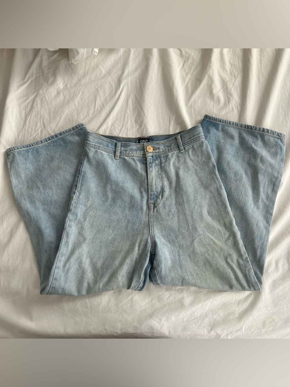 BDG light wash wide leg jeans